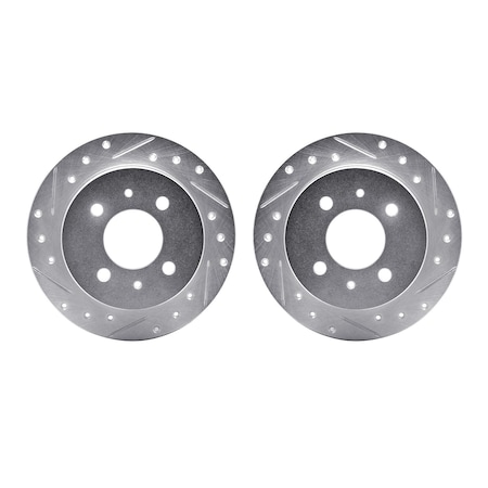 Rotors-Drilled And Slotted-SilverZinc Coated, 7002-72047